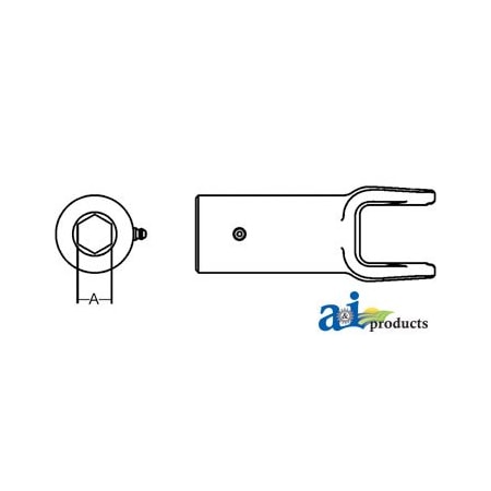 A & I Products Hexagon Slip Sleeve Yoke 3" x3" x7" A-811-1018